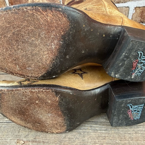 Old Gringo Tan Star and Hat Embroidered Boots - Picture 6 of 8